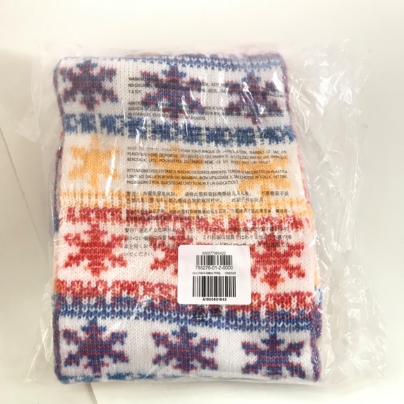 OLD NAVY Fair Isle Scarf and Hat Set NWT Rainbow Snowflake - Picture 10 of 12